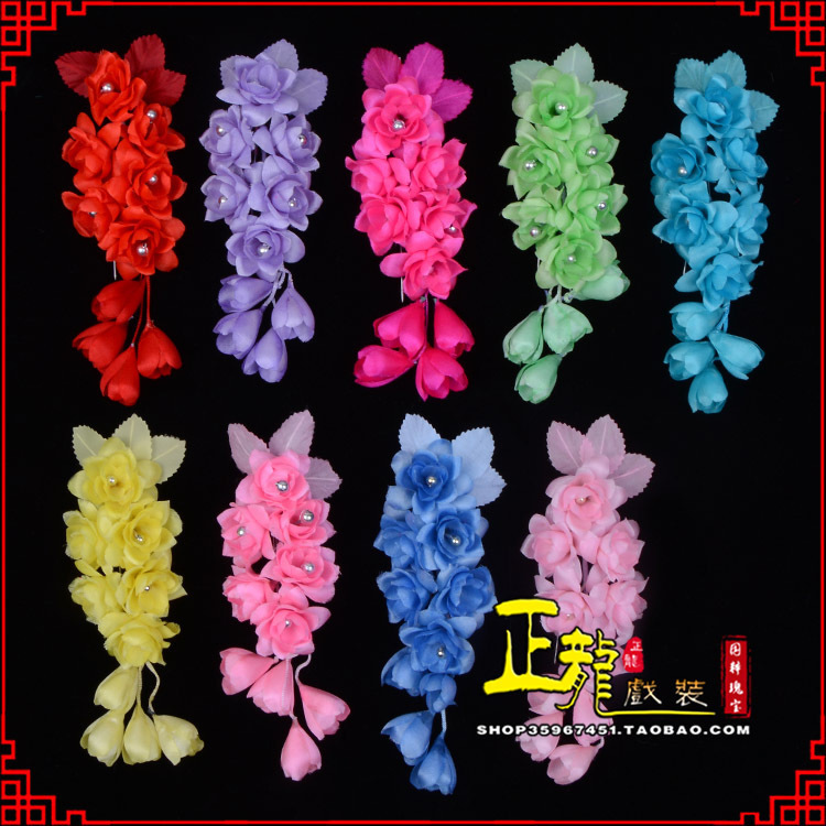 南浔鬓花头饰小花头花 真丝绢花